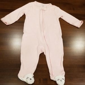 Carter's pink sleepy time pajamas, 6 months, cute!